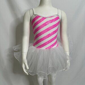 Pink and White Striped Tutu